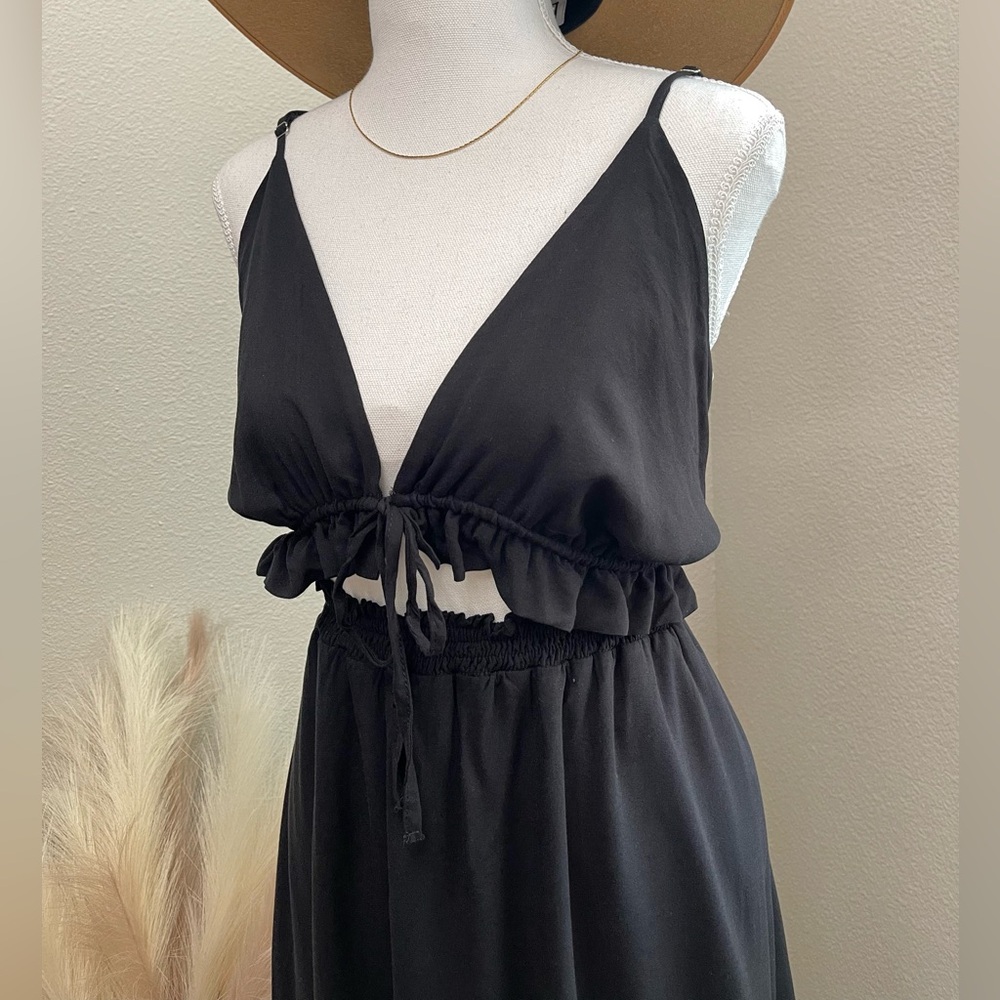 NEW Mainstrip - Black Fun Boho Vacation Destination Summer Maxi Dress - Picture 4 of 15